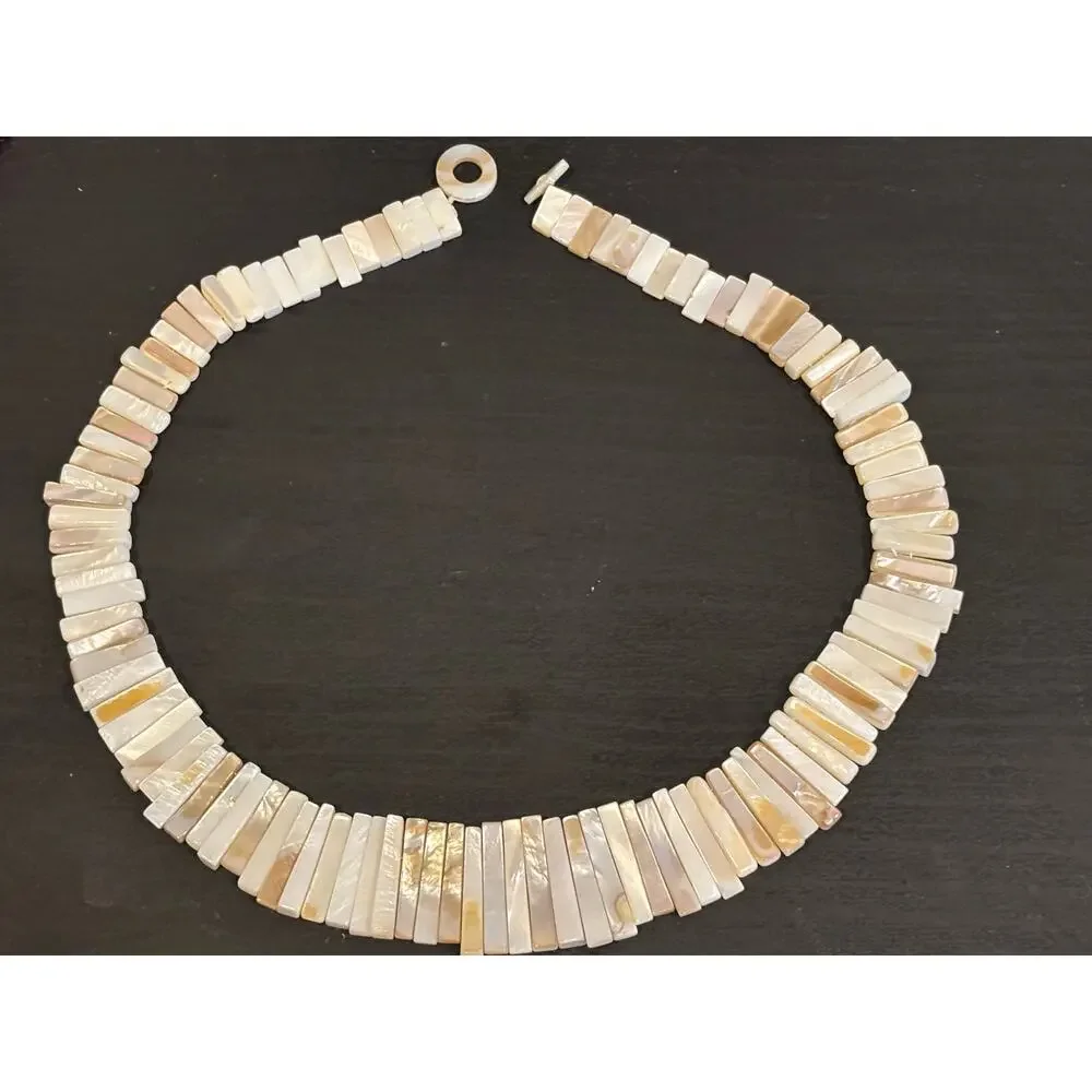 Vintage Mother of Pearl Coral Necklace